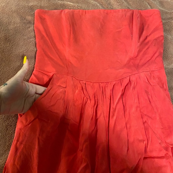 Red Mini Dress With Pockets Size 12 - Picture 4 of 6